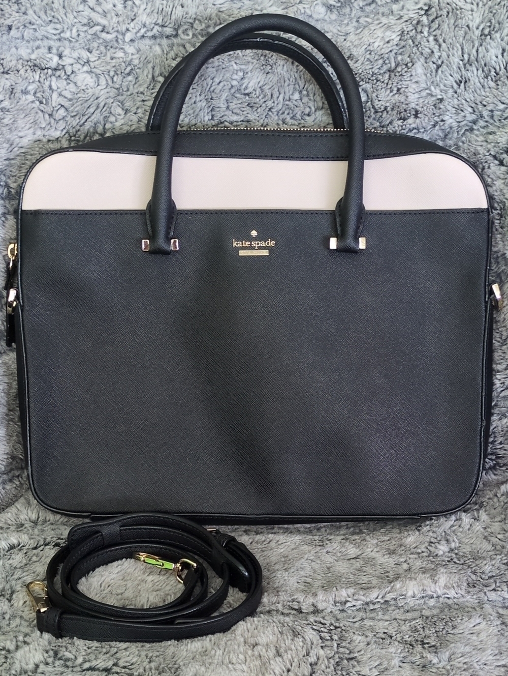 Kate Spade Saffiano Leather Color Block Laptop Brief Bag